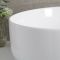 Lavabo Sobre Encimera Redondo Moderno Blanco 395mm x 395mm sin Agujeros para la Grifería - Sphere