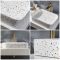 Lavabo Rectangular Sobre Encimera con Efecto Porcelana Terrazzo - 505mm x 370mm (Sin Agujeros para la Grifería) - Alswear