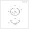 Lavabo Oval Sobre Encimera con Efecto Porcelana Terrazzo - 405mm x 330mm (Sin Agujeros para la Grifería) - Kenton