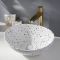 Lavabo Oval Sobre Encimera con Efecto Porcelana Terrazzo - 405mm x 330mm (Sin Agujeros para la Grifería) - Kenton