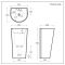 Lavabo Independiente - 535mm x 480mm (1 Agujero para la Grifería) - Elements - Disponible en Distintos Acabados