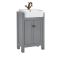 Mueble de Lavabo Gris Claro de 550mm Completo con Lavabo - Disponible con Manijas en Distintos Estilos y Acabados  - Warwick