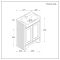 Mueble de Lavabo Tradicional  - 570mm de Montaje Sobre el Suelo -  Disponible en Distintos Acabado y Selección de Manijas - Thornton