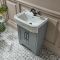 Mueble de Lavabo Tradicional  - 570mm de Montaje Sobre el Suelo -  Disponible en Distintos Acabado y Selección de Manijas - Thornton