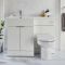 Conjunto de Baño de 1105mm Completo con Mueble de Lavabo y Mueble para WC con Inodoro Covelly - Disponible en Distintos Acabados, Selección de Manijas y en Versión Izquierda o Derecha
