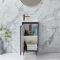 Mueble de Lavabo Moderno de Suelo - 400mm Completo con Lavabo - Disponible con Distintas Manijas y Acabados - Edge