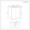 Mueble de Lavabo Mural Moderno - 810mm - Completo con Lavabo - Disponible con Distintas Manijas - Edge