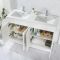 Mueble de Lavabo -  1210mm - Completo con Lavabo Doble - Disponible con Manijas en Distintos Estilos y Acabados   - Cluo