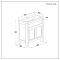 Mueble de Lavabo de 600mm con Lavabo Integrado - Disponible con Manijas en Distintos Estilos y Acabados - Warwick
