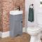 Mueble de Lavabo Tradicional - Color Negro Gris - 400mm - Completo con Lavabo con Selección de Acabados - Disponible con Manija en Distintos Diseños y Acabados - Thornton