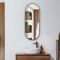 Espejo de Baño Mural en Forma Oval - Cobre Satinado - 1000mm x 400mm - Gianna