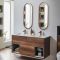 Espejo de Baño Mural en Forma Oval - Cobre Satinado - 1000mm x 400mm - Gianna