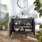 Mueble de Lavabo para Baño en Metal Negro de 1200mm - Selección de Lavabos y Acabado de Encimera - Beswick
