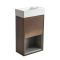 Mueble Suspendido con Repisa Abierta de 400mm Completo con Lavabo - Selección de Acabado y Luz LED - Hoxton