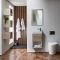 Mueble Suspendido con Repisa Abierta de 400mm Completo con Lavabo - Selección de Acabado y Luz LED - Hoxton