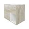 Conjunto de Baño con Diseño Abierto de Color Roble Claro Completo con Mueble Para Lavabo de 600mm, Lavabo, WC y Cisterna - Hoxton