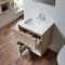 Mueble Suspendido con Repisa Abierta de 610mm Completo con Lavabo - Selección de Acabado y con Luz LED - Hoxton