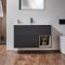 Mueble Suspendido con Repisa Abierta de 1000mm Completo con Lavabo - Selección de Acabado y Luz LED - Hoxton
