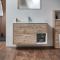 Mueble Suspendido con Repisa Abierta de 1000mm Completo con Lavabo - Selección de Acabado y Luz LED - Hoxton