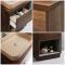 Mueble de Lavabo de 600mm con Repisa Abierta con Lavabo Sobre Encimera Elements - Hoxton - Selección de Lavabos, Acabados y Luz LED - Hoxton