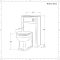 Set de Baño con Mueble de Lavabo de Color Gris Claro - 600mm - Completo con Lavabo y Mueble para WC con Inodoro Adosado Richmond - Manijas en Distintas Estilos y Acabados  - Warwick