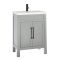 Set de Baño con Mueble de Lavabo Tradicional de Color Gris Claro - 600mm - Completo con Lavabo y Mueble para WC con Inodoro Adosado Covelly - Manijas en Distintas Estilos y Acabados  - Warwick