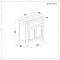 Set de Baño con Mueble de Lavabo Tradicional de Color Gris Claro - 600mm - Completo con Lavabo y Mueble para WC con Inodoro Adosado Covelly - Manijas en Distintas Estilos y Acabados  - Warwick