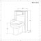 Set de Baño con Mueble de Lavabo Tradicional de Color Gris Claro - 600mm - Completo con Lavabo y Mueble para WC con Inodoro Adosado Covelly - Manijas en Distintas Estilos y Acabados  - Warwick