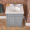 Mueble de Lavabo Tradicional Color Negro Gris de 635mm Completo con Lavabo - Manijas en Varios Acabados - Thornton