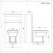 Mueble de WC Tradicional Color Gris Claro de 500mm Completo Inodoro Adosado y Cisterna - Warwick
