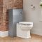 Mueble de WC Tradicional Color Gris Claro de 500mm Completo Inodoro Adosado y Cisterna - Warwick