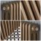 Radiador de Diseño Vertical - Bronce Metalizado - Disponible en Distintas Medidas (Columnas Triples) - Regent