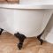 Bañera Tradicional Exenta de Esquina Color Blanca con Patas Negras - 1685mm x 750mm - Disponible en Versión Izquierda/Derecha - Legend