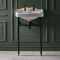Lavabo Consola Tradicional con Estructura de Acero Inoxidable - 590mm - Elección de Acabados - Regent