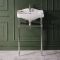 Lavabo Consola Tradicional con Estructura de Acero Inoxidable - 590mm - Elección de Acabados - Regent