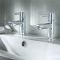 Par de Grifos de Lavabo en Estilo Moderno - Cromados - Como