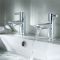 Par de Grifos de Lavabo en Estilo Moderno - Cromados - Como