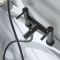 Mezclador de Ducha y Bañera Moderno de Sobreponer con Telefonillo - Negro - Nox