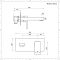 Grifo de Lavabo Moderno Mural - Cromado - Kubix