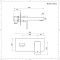 Grifo de Lavabo Moderno Mural - Cromado - Kubix