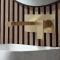 Grifo Mezclador Moderno Mural para Lavabo - Oro Satinado - Lyra