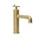Grifo Mezclador para Lavabo en Estilo Industrial - Oro Satinado - Zandra