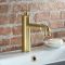 Grifo Mezclador para Lavabo en Estilo Industrial - Oro Satinado - Zandra