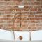 Mezclador de Bañera Mural en Estilo Industrial - Cobre Satinado - Zandra