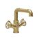 Grifo Mezclador Monoforo para Lavabo en Estilo Industrial - Oro Satinado - Zandra