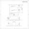 Lavabo Sobre Encimera Suspendido Rectangular de Cerámica 460x420mm con Grifo Mezclador de Lavabo Monoforo - Exton