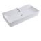 Lavabo Sobre Encimera Suspendido Rectangular de Cerámica 800x415mm con Grifo Mezclador de Lavabo Monoforo -  Exton