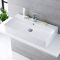 Lavabo Sobre Encimera Suspendido Rectangular de Cerámica 800x415mm con Grifo Mezclador de Lavabo Monoforo -  Exton