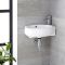Lavabo Suspendido Oval de Cerámica 430x280mm con Grifo Mezclador de Lavabo Monoforo - Ashbury