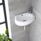 Lavabo Suspendido Oval de Cerámica 430x280mm con Grifo Mezclador de Lavabo Monoforo - Ashbury